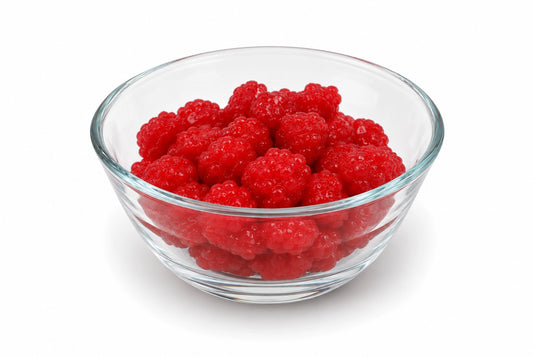 Raspberries Replica – 1 Cup in Glass Dish