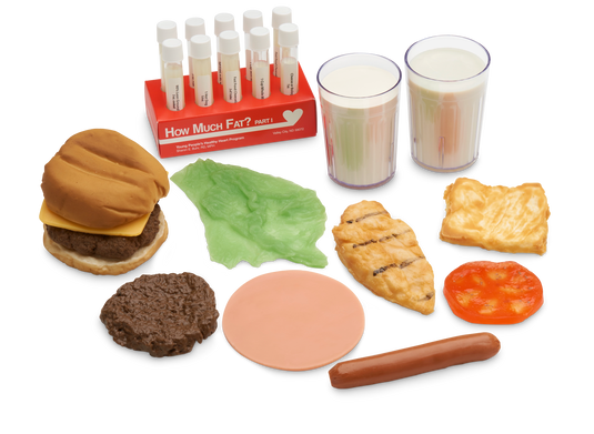 How Much Fat? Teaching Set – Fat Comparison Test Tubes & Food Replicas