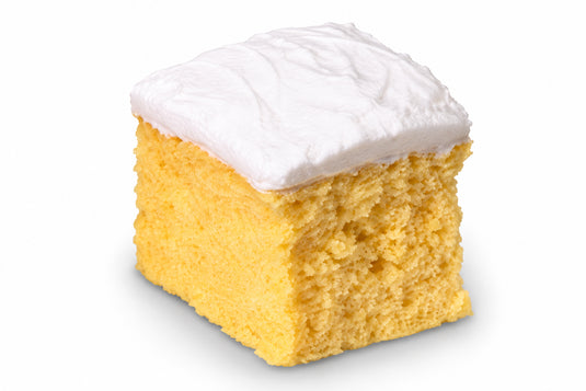 Frosted Yellow Cake Replica – 2 × 2 × 1¾ in