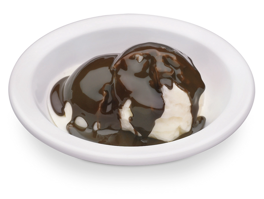 Hot Fudge Sundae Replica – 1 Cup Ice Cream + 2 Tbsp Hot Fudge