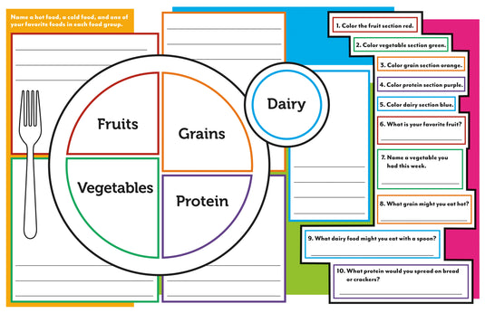 Tear Pad MyPlate Coloring