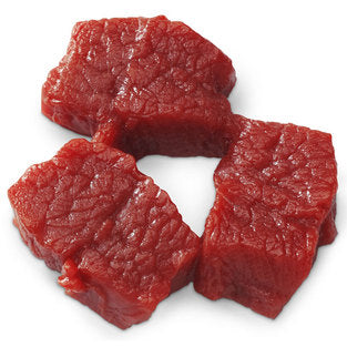 BEEF CUBES 3OZ EA 1OZ RAW