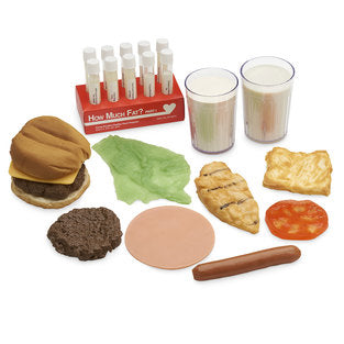 How Much Fat? Teaching Set – Fat Comparison Test Tubes & Food Replicas