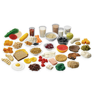 MyPlate Food Kit – 42 Food Replica Set for Meal Planning Training