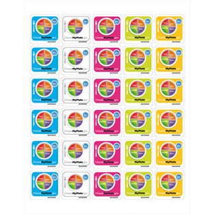 MyPlate Stickers – 750 Stickers (Pack of 25 Sheets)