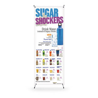 Sugar Shockers™ Drinks Vinyl Banner with Stand